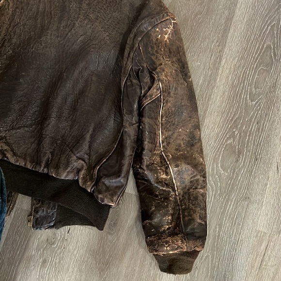 American Vintage Distressed Bomber Jacket. - Picture 9 of 15